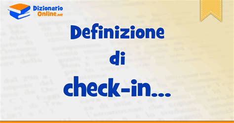 check in traduzione